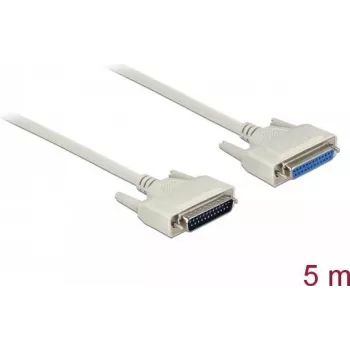 Serial cable DELOCK 83214 — D-Sub 25 pin to D-Sub 25 pin, beige, 5 m