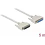 Serial cable DELOCK 83214 — D-Sub 25 pin to D-Sub 25 pin, beige, 5 m