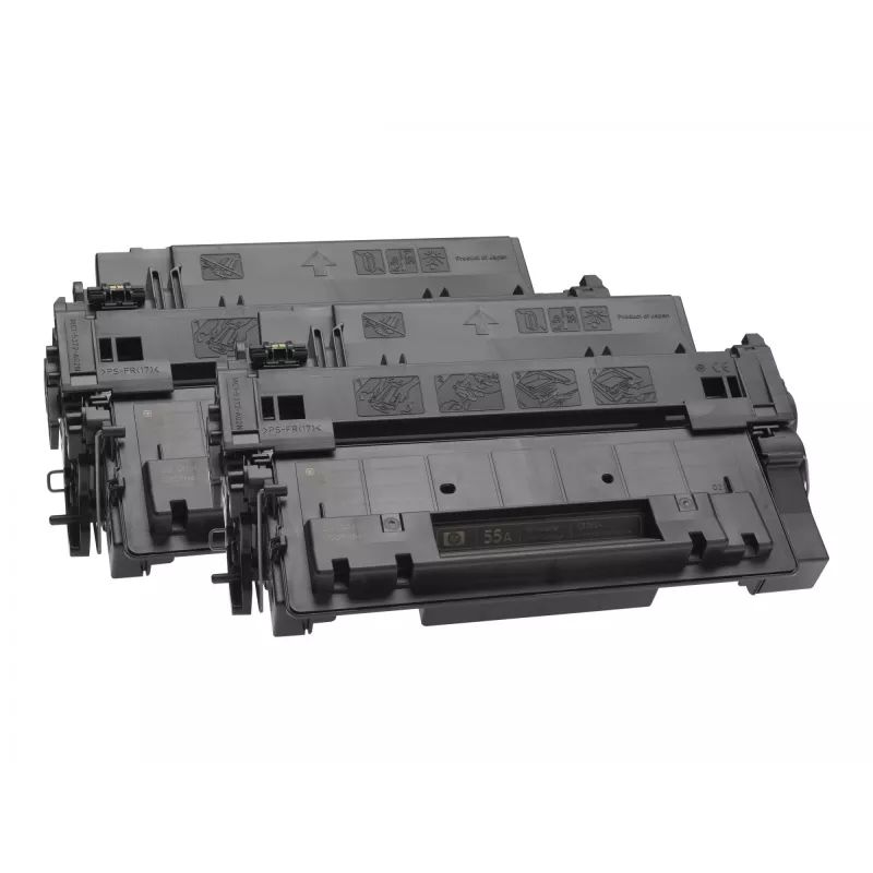 HP 55X 2-pack High Yield Black Original LaserJet Toner Cartridges