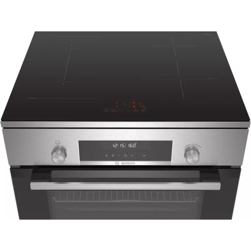Bosch Cooker HLS79Y351U Series 6 Hob type Induction, Oven type Electric, Stainless Steel, Width 60 cm, Grilling, LCD, 63 L, Depth 60 cm