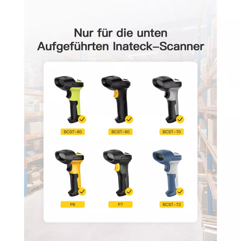Barcode Scanner Inateck BS04001 2-in-1 wireless USB rechargeable handheld scanner