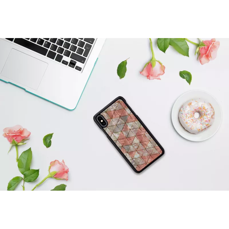 Protective smartphone case iKins for iPhone XS Max — diamond pattern, black