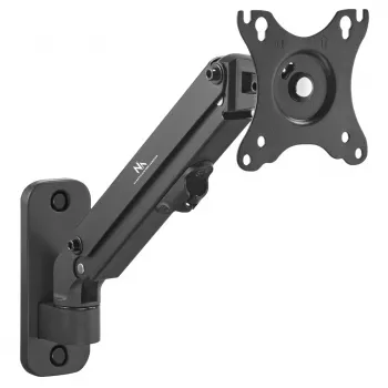 Wall monitor mount MACLEAN MC-458, gas spring adjustable height, single-screen, VESA 75x75–100x100, up to 7 kg, tilt -45°–90°, max reach 35.5 cm