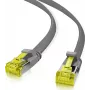 Helos - Patch-Cable - RJ-45 (M) to RJ-45 (M) - 50 cm - U/FTP - CAT 6a - Flat - Grey