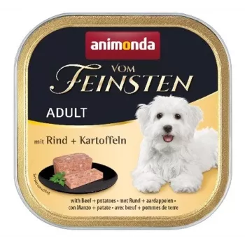 Wet dog food Animonda Vom Feinsten Beef Potato Adult 150 g — adult complete wet food, 81% moisture, 10.5% protein