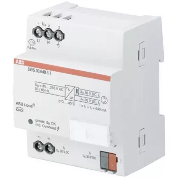 Power adapter/inverter ABB SV/S30.640.3.1 — 30 V output, 85–265 V input, grey, plastic housing (72×64.5×90 mm)