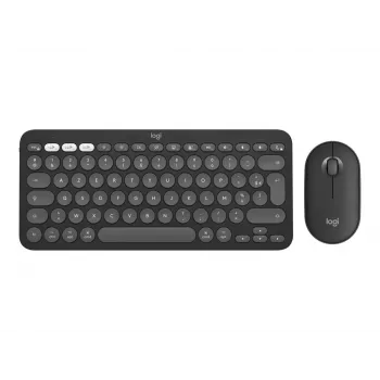 Logitech Pebble 2 Combo for Mac Wireless Keyboard Mouse QWERTZ German Graphite