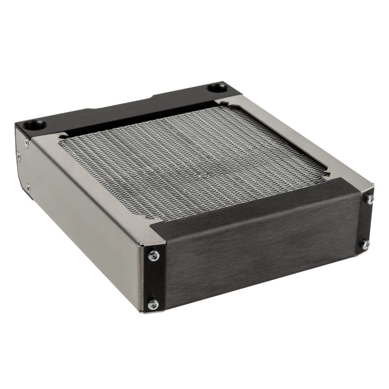 Radiator block Aqua-Computer 33701 — aluminium/copper/stainless steel, 160×140×40 mm, silver