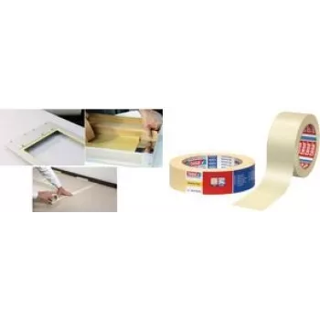 Masking tape Tesa Kreppband 50 mm x 50 m, brown — painter's crepe tape