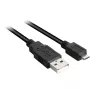 USB 2.0 Cable, USB-A Plug > Micro-USB Plug black, 0.5 Meter, double shielded
