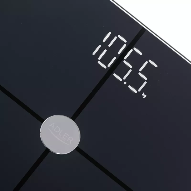 Bathroom scale Adler AD 8187 — maximum weight 180 kg, accuracy 100 g, BMI measurement, black