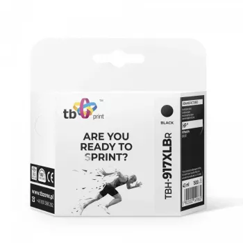 Ink. Cartridge TB Kompat. S HP OfficeJet Pro 8025 917XL, BK Reman.