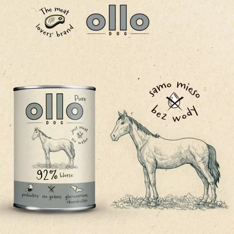 OLLO Pure Horse - wet dog food - 400g