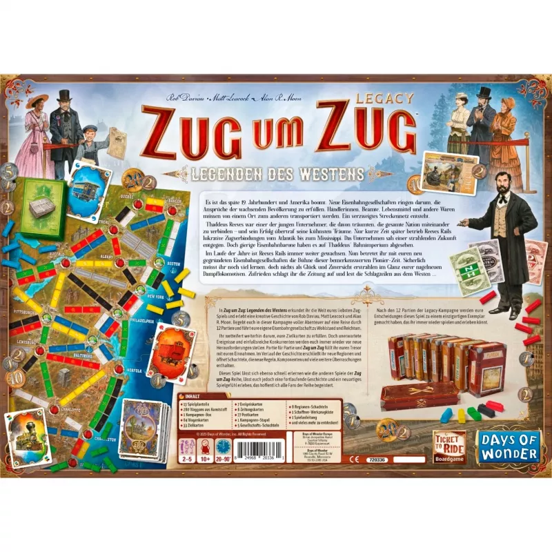 Zug um Zug Legacy: Legenden des Westens, Board Game