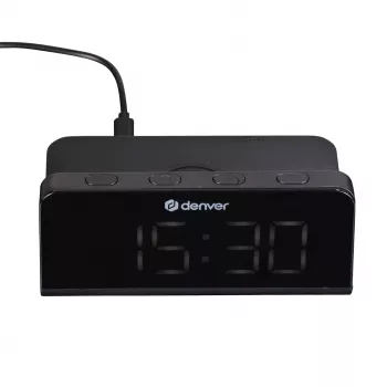 Digital alarm clock Denver ECQ-103MK2 Black LED display Battery powered