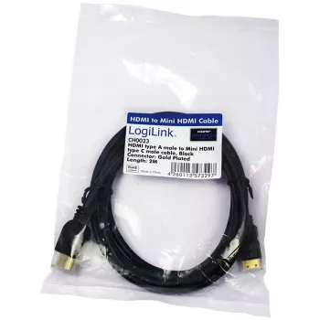HDMI Cable LogiLink CH0023 2m HDMI Type A to Type C Black