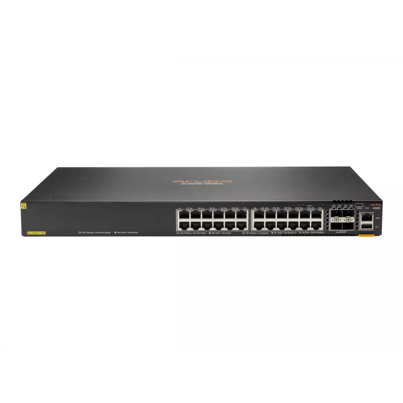 Managed Switch HPE Aruba Networking CX 6200F 24G PoE 4SFP+ 370W