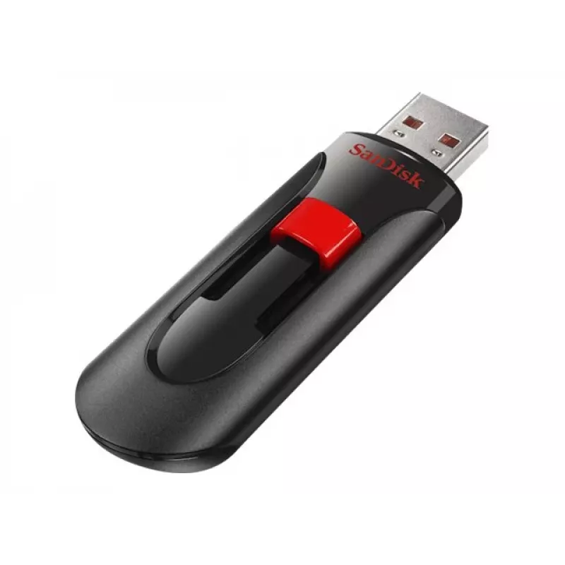 USB flash drive SANDISK Cruzer Glide 32 GB USB Type-A 2.0, slide design, password protection, black/red