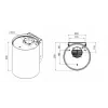 Extractor hood MAAN Elba Mini WPB 431 — white, steel housing, electronic control, 120–300 m³/h, ø310 mm, height 400 mm