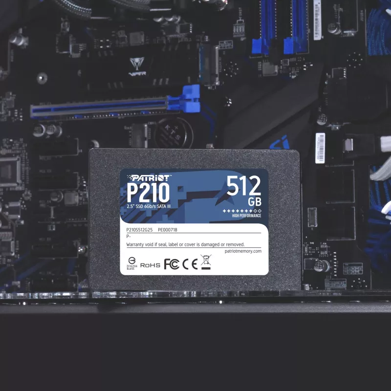 2.5 inch SATA III SSD PATRIOT P210 512 GB — 500 MB/s read, 400 MB/s write