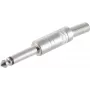 Mono 2‑Pole 6.3 mm Jack Plug ShiverPeaks 22220506 Metal, 6.3 mm mono connector