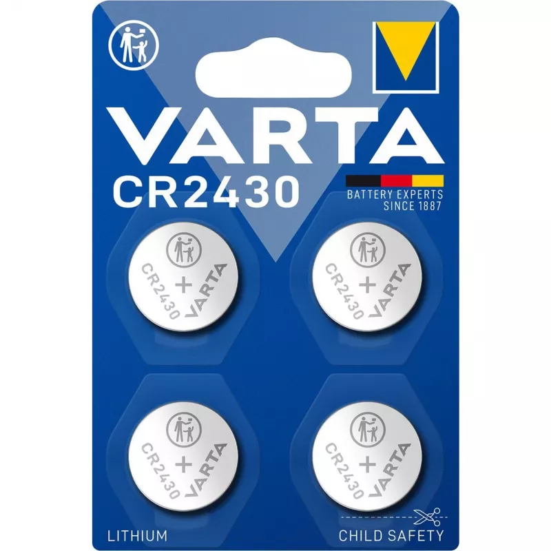 Button cell battery Varta CR2430 3V 290mAh lithium coin cell