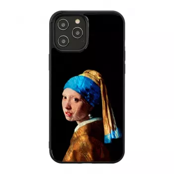 Protective iKins case for Apple iPhone 12 Pro Max with Girl with a Pearl Earring design