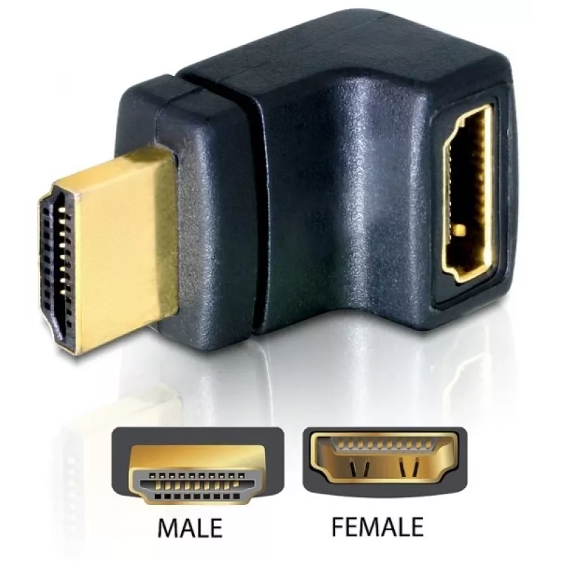 HDMI Connector DeLOCK 65072 HDMI Plug to HDMI Socket 90° Top