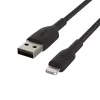 Cable Braided USB-Light ning 1m Black