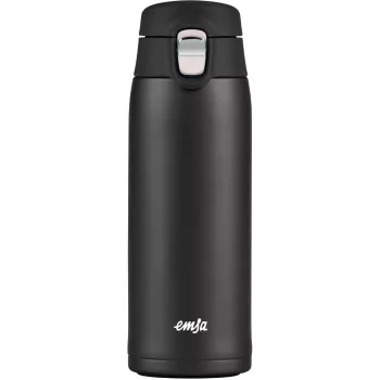 Travel mug EMSA N2151700 0.4 L, black matt, flip lid