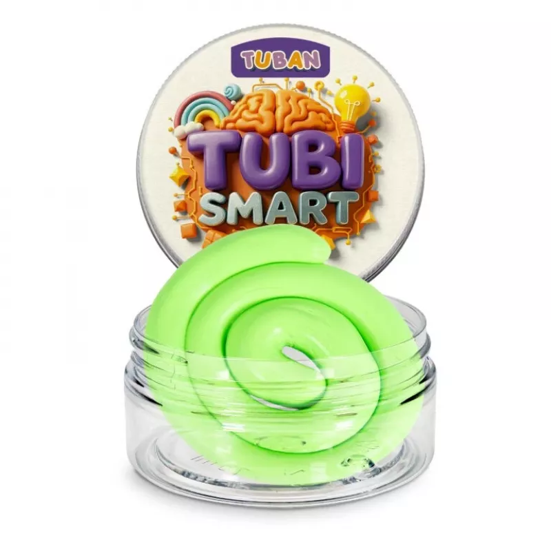 Modeling clay TUBAN TUBI SMART NEO, green, 50 g — child modeling clay