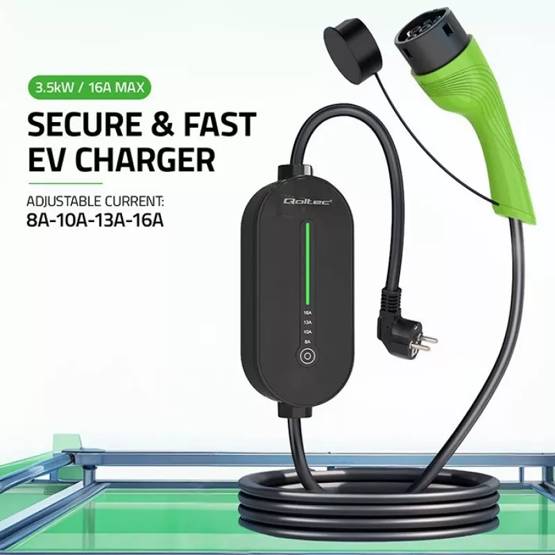 Mobile charger for EV cars, Type2, 3.5kW, 5m