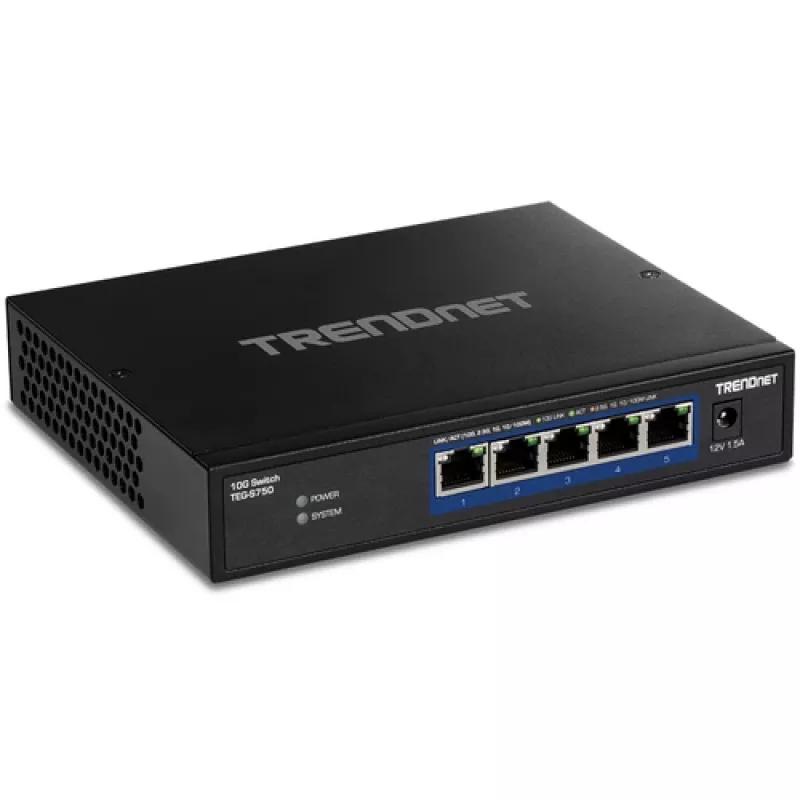 Network Switch Trendnet TEG-S750 10G Ethernet 5 Ports Black