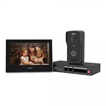 Video door entry kit DAHUA KTP03 7-inch monitor, 2-wire connection, PoE, 1024x600, 2MP camera