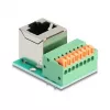 DeLOCK 90653 cable gender changer RJ45 8 pin terminal block Green Silver