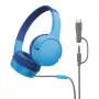 On-ear headphones Belkin SoundForm Mini wired 3.5mm USB-C blue