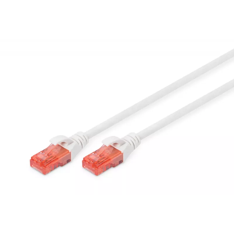 Network Cable Digitus CAT 6 U/UTP patch cord RJ-45 Cat6 3m White