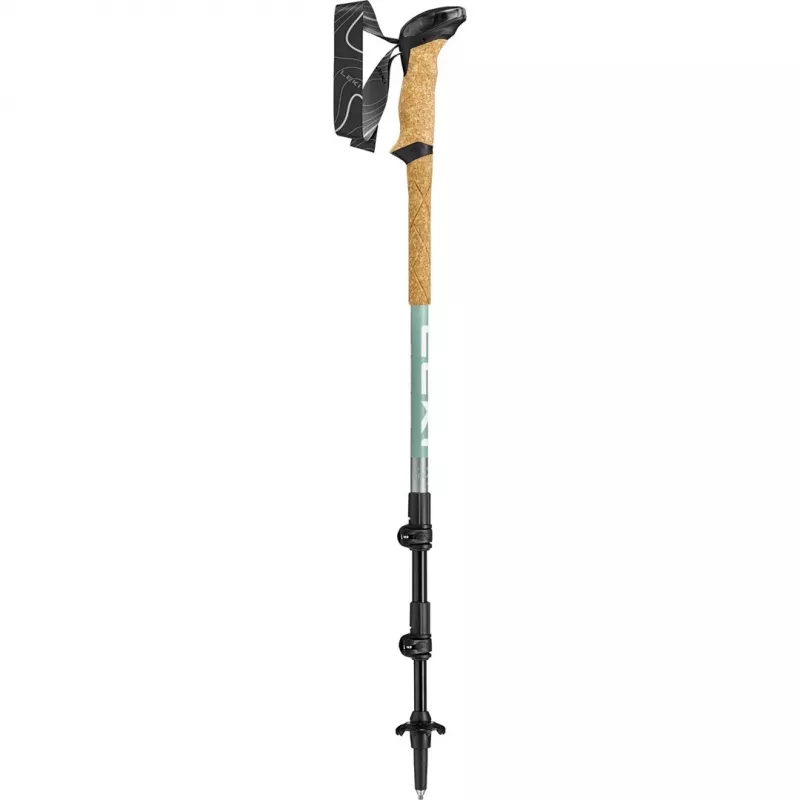 Trekking poles Leki Makalu Lite adjustable 90–125 cm, grey-green