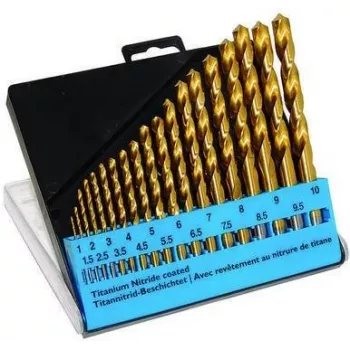 Drill bit set c.k tools T3291 — 19-piece HSS TiN-coated set for metal and general drilling
