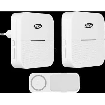 Gong Set REV Orchestra RC 0082650103 White Link2Home — REV gong set, model 0082650103, white finish