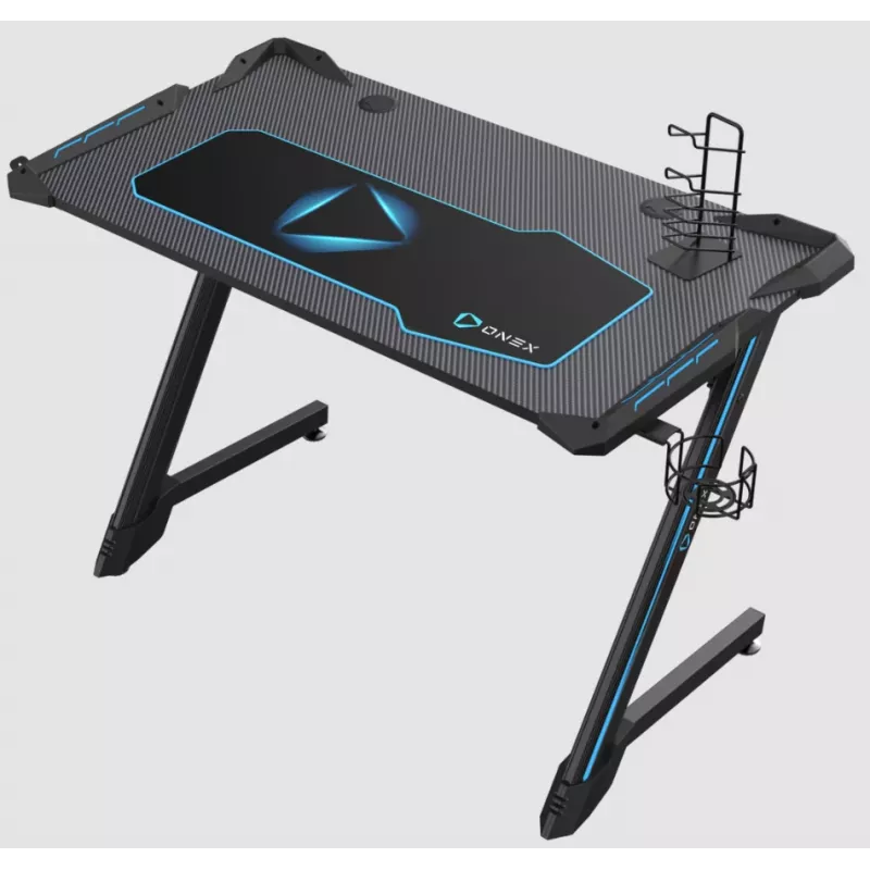 Onex | RGB Gaming Desk w/Cup holder, headset hook, Gamepad holder, 114cm(w) | GD1200Z | Black