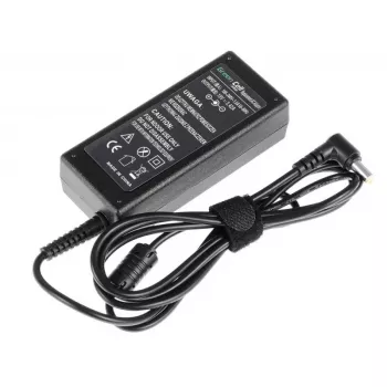Power adapter Green Cell AD01P — 60 W, 19 V 3.42 A, indoor laptop supply, black