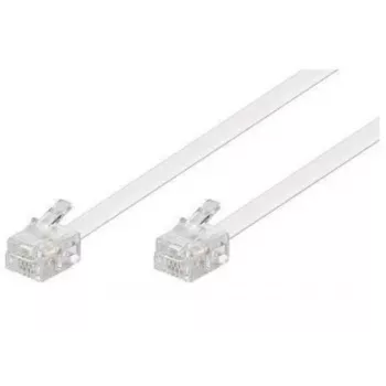 Telephone Cable Microconnect MPK191W RJ-11 Standard 15 m White