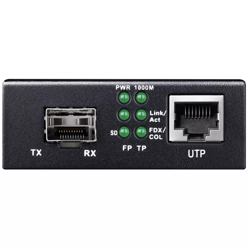 Network media converter Cudy MC220 — Gigabit (1000 Mbps) single-mode SFP 1310 nm, 1x RJ-45, 1x SFP, black