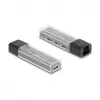 DELOCK USB 3.2 Gen 1 (3.1 Gen 1) 4-port Hub with Type-A + Type-C Host (5000 Mbit/s) Black/Transparent