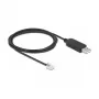 Adapter cable DeLOCK USB Type-A to Serial RS-232 RJ12 ESD protection 2 m Black