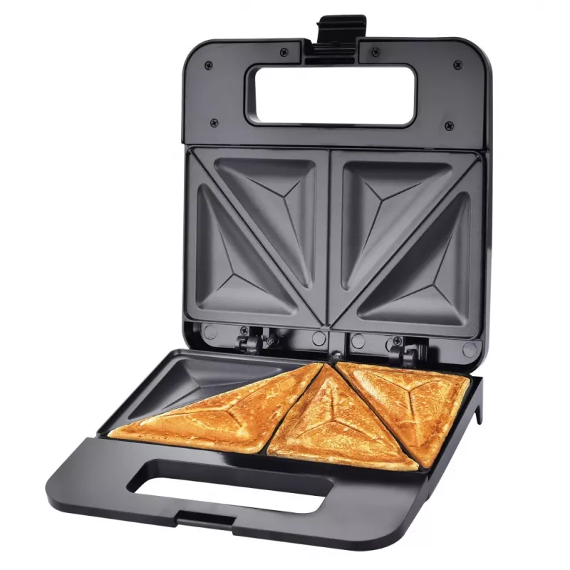 Sandwich maker ESPERANZA PARMIGIANO 1000 W — 4 sandwiches, black, non-stick plates
