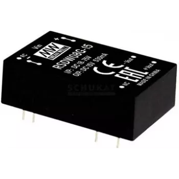 Power adapter/inverter MEAN WELL RDDW08G-15, 8 W, input 18–75 V, output 15 V