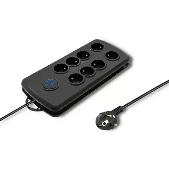 Surge Protector Qoltec 50161 Black 8 AC Outlets 230V