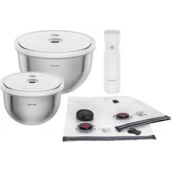 Food storage vacuum bowl set ZWILLING Fresh&Save Bowl Starter Set 9-piece stainless steel